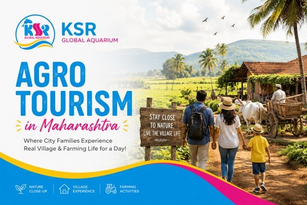 What is agro tourism in Maharashtra and where can city families experience real village and farming life for a day?